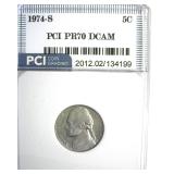 1974-S Nickel PR70 DCAM LISTS $2600