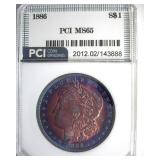 1886 Morgan PCI MS65 Stunning Color