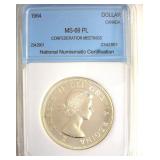 1964 Dollar NNC MS69 PL Confederation Meetings