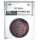 1886 Morgan PCI MS65+ Beautiful Color