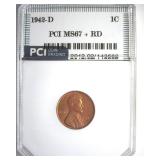 1942-D Cent MS67+ RD LISTS $525