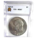1974-D Ike ICG MS67