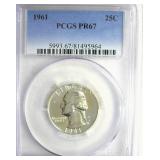 1961 Quarter PCGS PR67