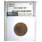 1881-H Cent PCI MS63 BN Canada