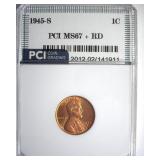 1945-S Cent MS67+ RD LISTS $850
