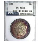 1896 Morgan PCI MS65+ Golden Purple