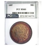 1897 Morgan PCI MS65 Incredible Color
