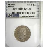 1979-S T1 Susan B Anthony PCI PR70 DCAM