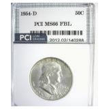 1954-D Franklin MS66 FBL LISTS $475