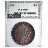 1889 Morgan PCI MS65 Purple Toning