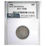 1864 20 Cents PCI VF30 New Brunswick