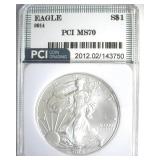 2014 Silver Eagle PCI MS70