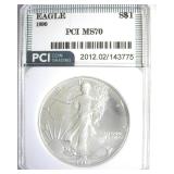 1990 Silver Eagle MS70 LISTS $3850