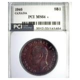 1946 S$1 PCI MS64+ Canada
