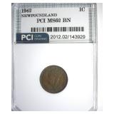 1942 Cent PCI MS62 BN Newfoundland