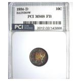 1934-D Dime MS68 FB Rainbow LISTS $7500