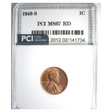 1949-S Cent MS67 RD LISTS $275