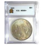 1923 Peace ICG MS66+ LISTS $850