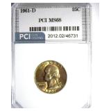 1961-D Quarter PCI MS68 Excellent Toning