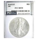 1992 Silver Eagle MS70 LISTS $1350