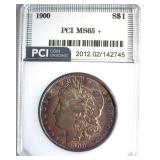 1900 Morgan PCI MS65+ Golden Purple