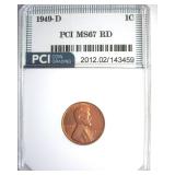 1949-D Cent MS67 RD LISTS $1350