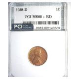 1938-D Cent PCI MS66+ RD