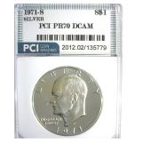1971-S Silver Ike PR70 DCAM LISTS $475