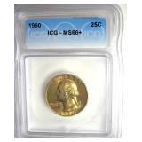 1960 Quarter ICG MS66+ LISTS $200