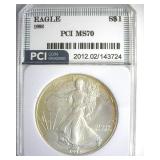 1992 Silver Eagle MS70 LISTS $1350