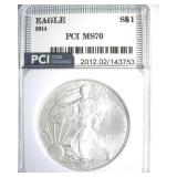 2014 Silver Eagle PCI MS70