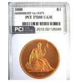1836 Dollar PCI PR69 CAM Gobrecht Cu Copy