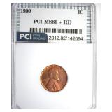 1950 Cent MS66+ RD LISTS $150