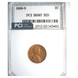 1950-S Cent MS67 RD LISTS $450