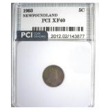 1903 5 Cents PCI XF40 Newfoundland
