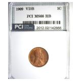 1909 VDB Cent MS66 RB LISTS $250