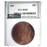 1887 Morgan MS67 LISTS $1600