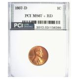 1957-D Cent MS67+ RD LISTS $6500