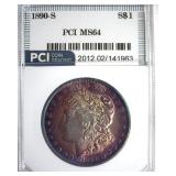 1890-S Morgan PCI MS64 Wonderful Color