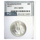 1982-D 50c Washington PCI MS70