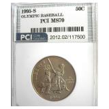 1995-S 50c Olympic Baseball PCI MS70