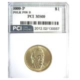 2009-P Pos B $1 Polk PCI MS69