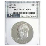 1971-S Silver Ike PR70 DCAM LISTS $475