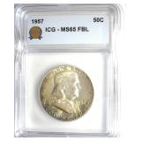 1957 Franklin ICG MS65 FBL LISTS $100