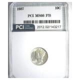 1937 Dime MS66 FB LISTS $140