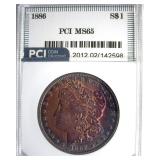 1886 Morgan PCI MS65 Gorgeous Color