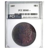 1887 Morgan PCI MS65+ Wonderful Color