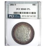 1904-S Morgan MS63 PL LISTS $9500