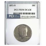 1971-S Kennedy PR70 DCAM LISTS $1050 IN 69DC