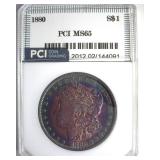 1880 Morgan MS65 LISTS $500